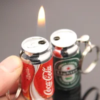 

Mini portable can lighter, creative key chain pendant lighter