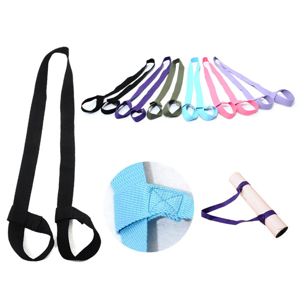 

New yoga mat strap, cotton yoga mat strap exercise balance yoga mat with carring strap, Blue,pink.red,black,purple