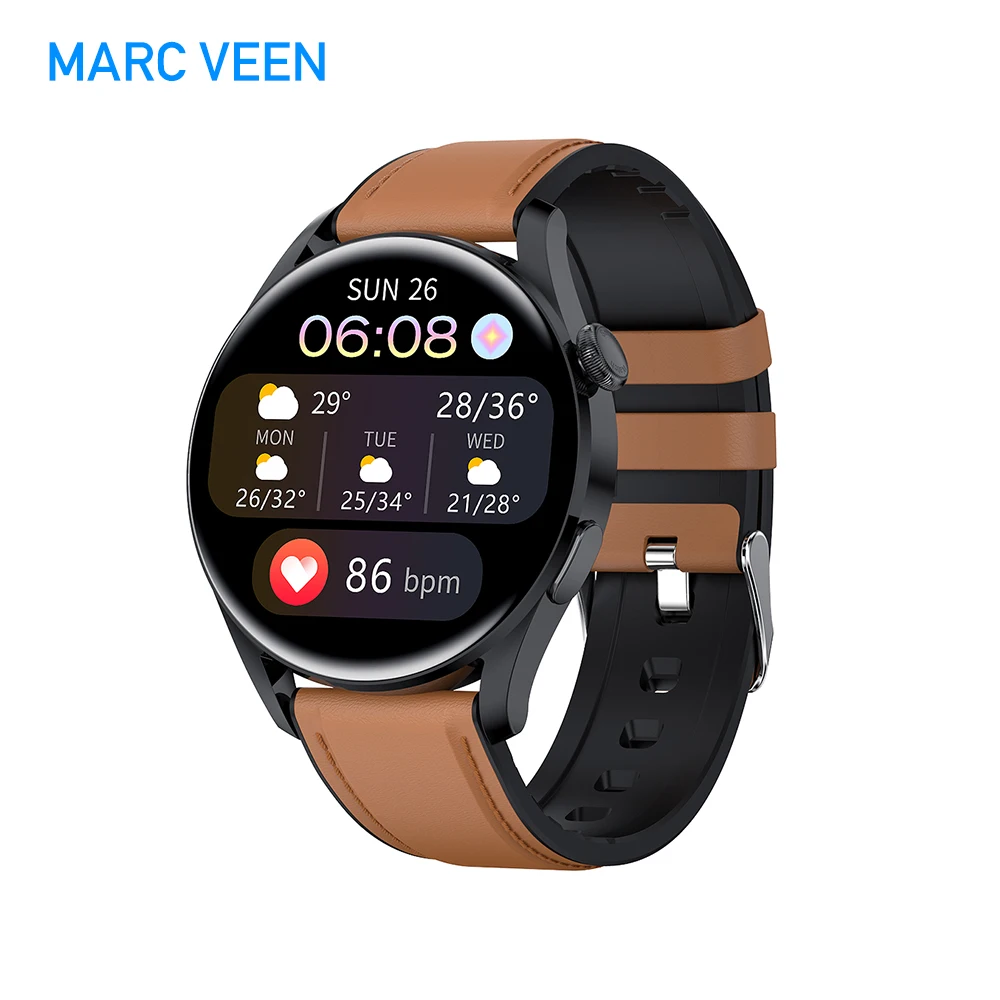 

New Round Display Reloj Smart Watch T33s Temperature Blood Oxygen Monitor fashion Watches With Making Answer Phone Call