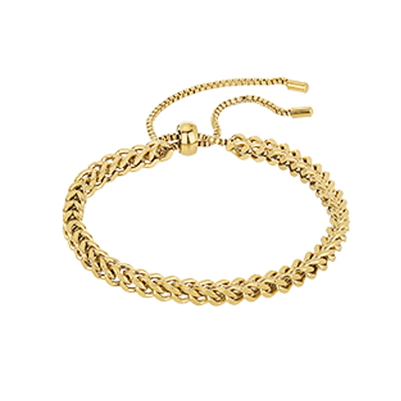 

Charare Gold plated twist adjustable chain bracelet jewelry women accessories, Picture shows