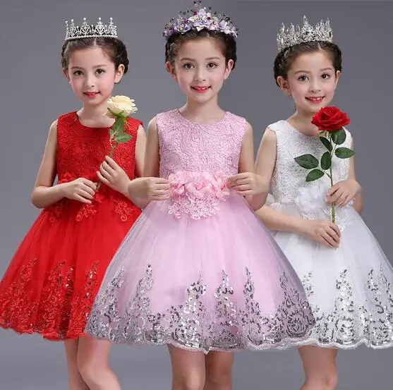 

Lace Sleeveless Fashion 6 Years Baby Dress Girls Party Girls Boutique Clothing Baby Dress Girl Party Dress, As picture