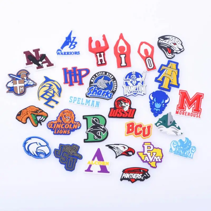 

2021  rubber 1902 university college croc jibz designer shoe charm, Custom