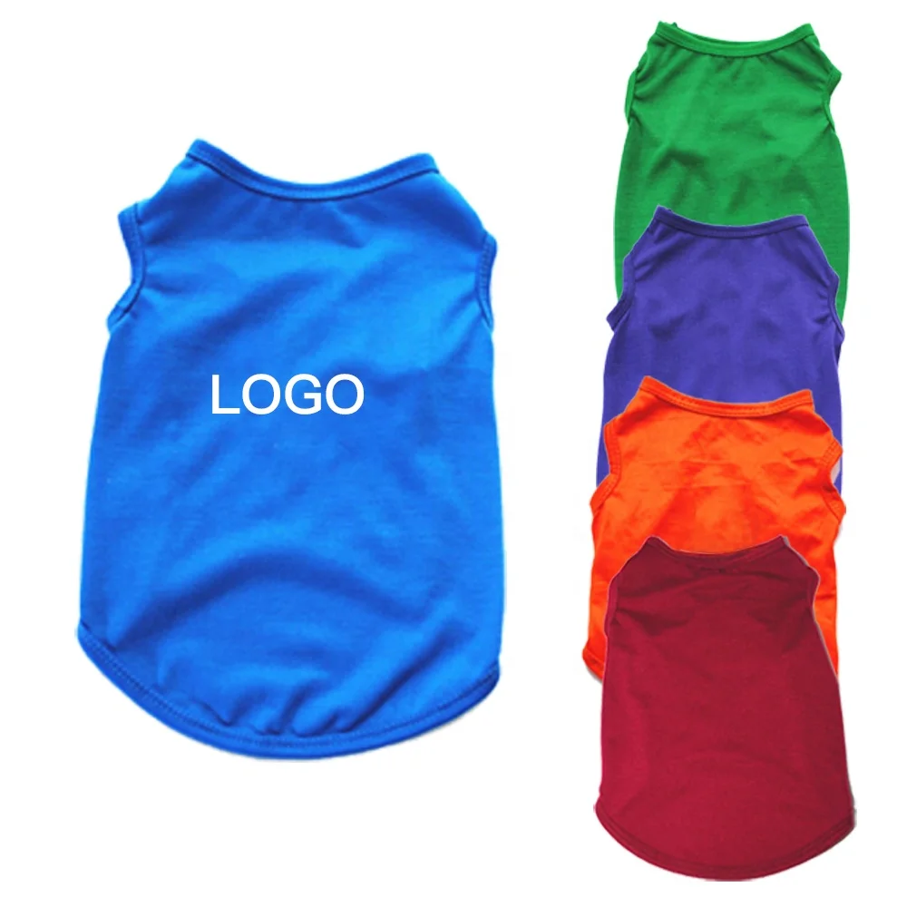 

Custom New fashion Wholesale plain pet Summer Clothes Dog Cat Tank Top T shirt