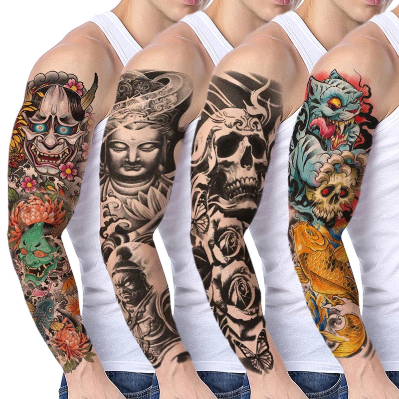 

High quality and harmless New Oriental full arm temporary stickers tattoo stickers waterproof lasting fashion, Cmyk