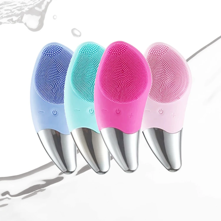 

5 Speeds Electric Sucking Silicone Facial Cleansing Brush, Pink, blue, green, red