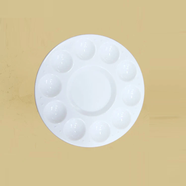 
Xinbowen 10 Wells Acrylic Oil Watercolor White Painting Plastic Palette Artist Paint Palette 