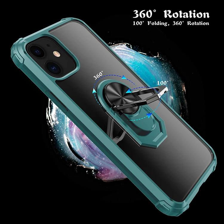 2020 Popular Military Grade Shockproof Ring Holder Case For Iphone 12 Case Cover