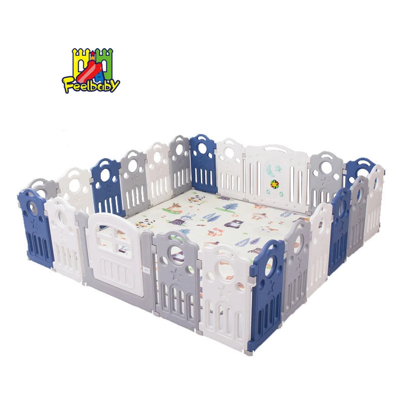 

Feelbaby children plastic playground fencing indoor play yards kids hight quality baby fence playpen, Colors