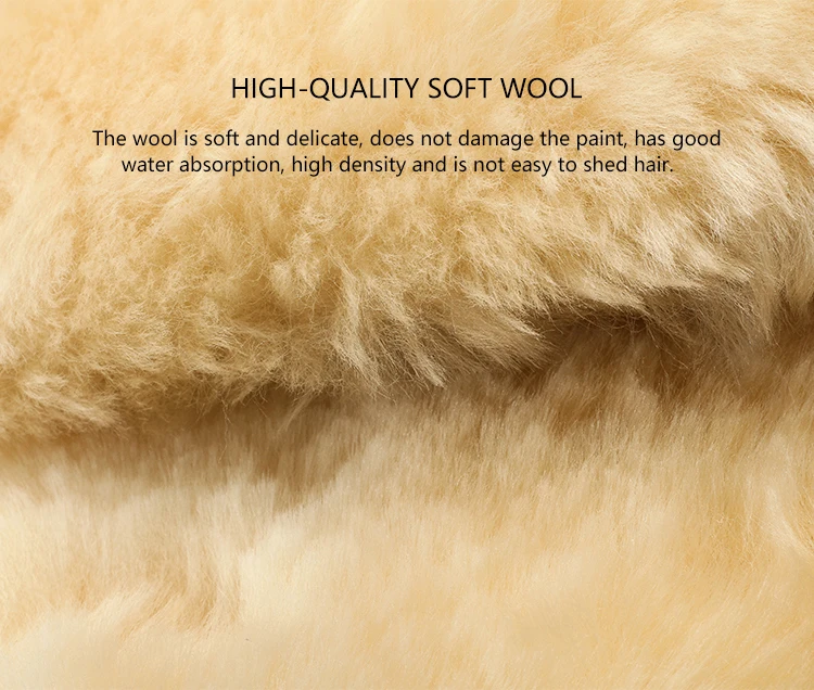 Klcb Premium Sheepskin Wool Mitt,Real Lambs Wool Car Wash Glove Car