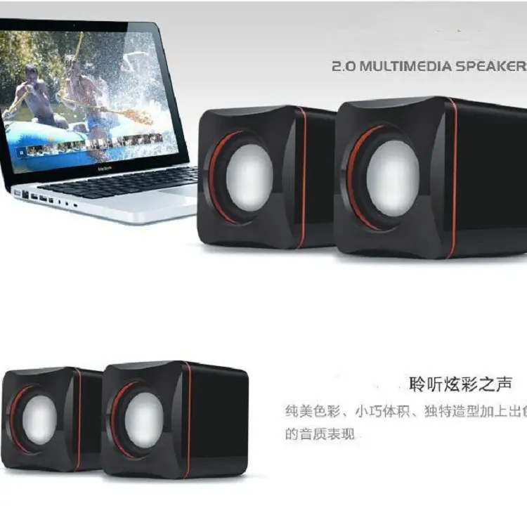 
2019 new Item laptop and desktop computer accessories portable USB 2.0 wired mini stereo speakers for pc 