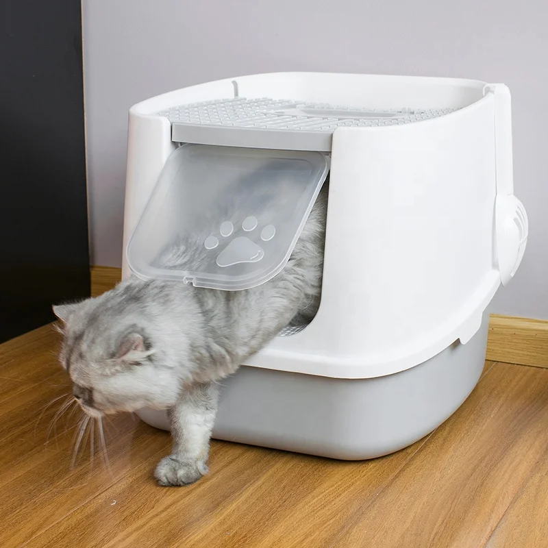 
fashion large space full closed cat toilet cat litter box 