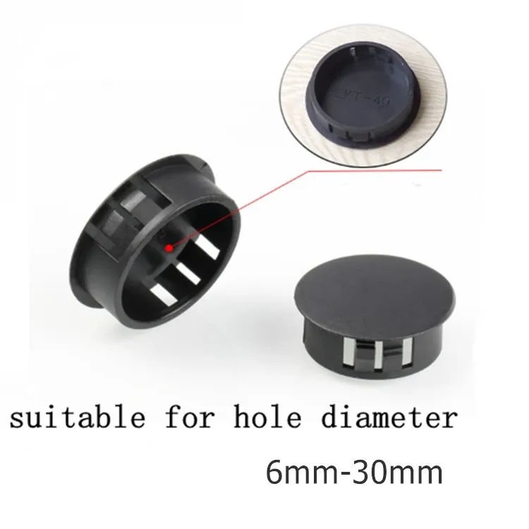 
Plastic nylon hole plug black and white 