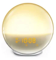 

2020 Hot Sales Unique Sunrise Wake-up Light Digital Table Alarm Clock With Radio LED night light