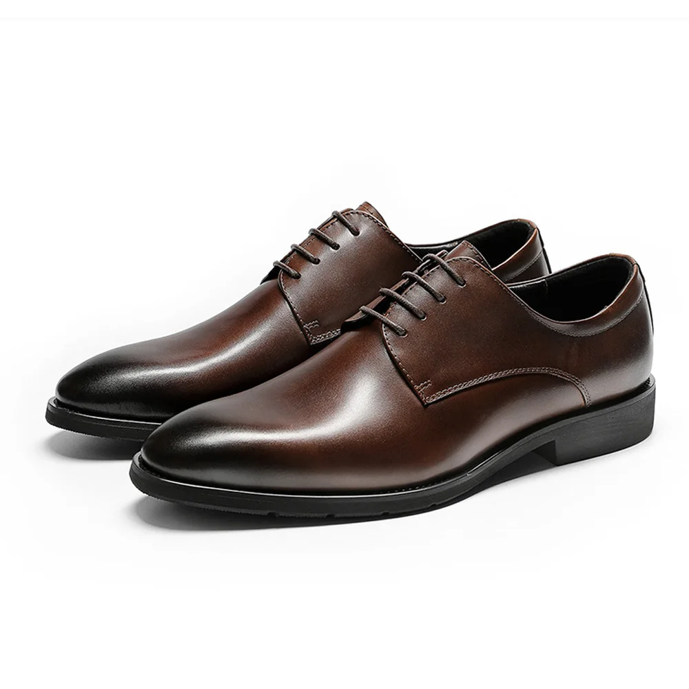 

Head Leather Lace Up Handmade Genuine Leather Walking Shoes Men's Business Dress Shoes