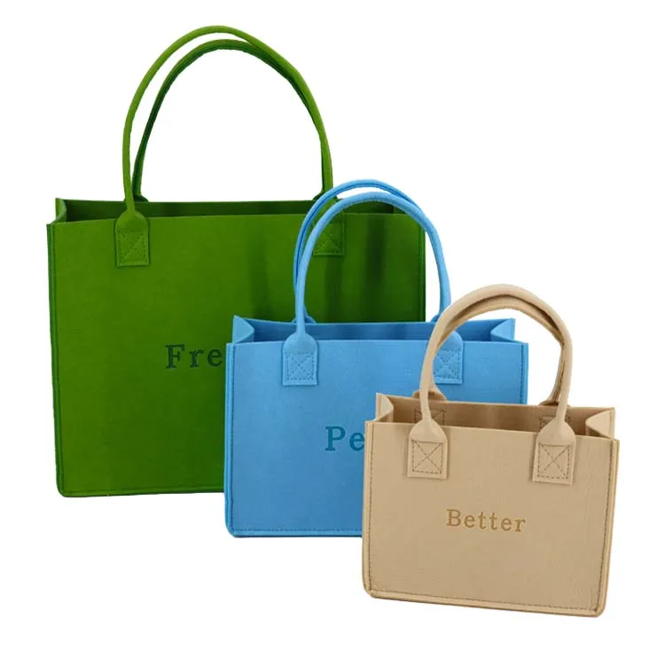 

Reusable Foldable Large Multipurpose Felt Shopping Bag Home Storage Travel Outdoor Dining