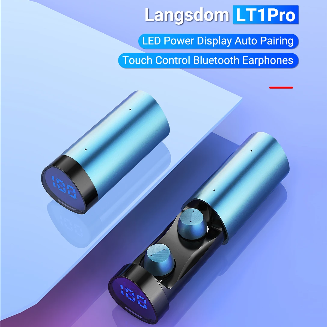 

Langsdom Manufacturer Tws True Wireless Earbuds Headset Buds Bluetooth Headphones Stereo 5.0 Tws Wireless Earphone