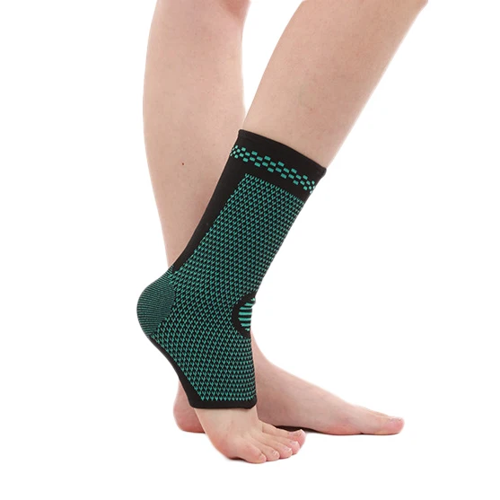 

High quality ankle guard ankle protector customized bandage compression foot ankle stabilizer brace sleeve, Green black
