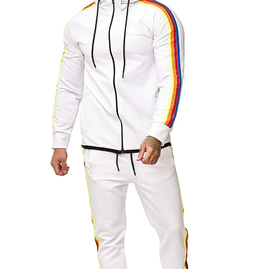 

Wholesale long-sleeved hooded sweatshirt sports suit man sweatsuit jogger set, Picture