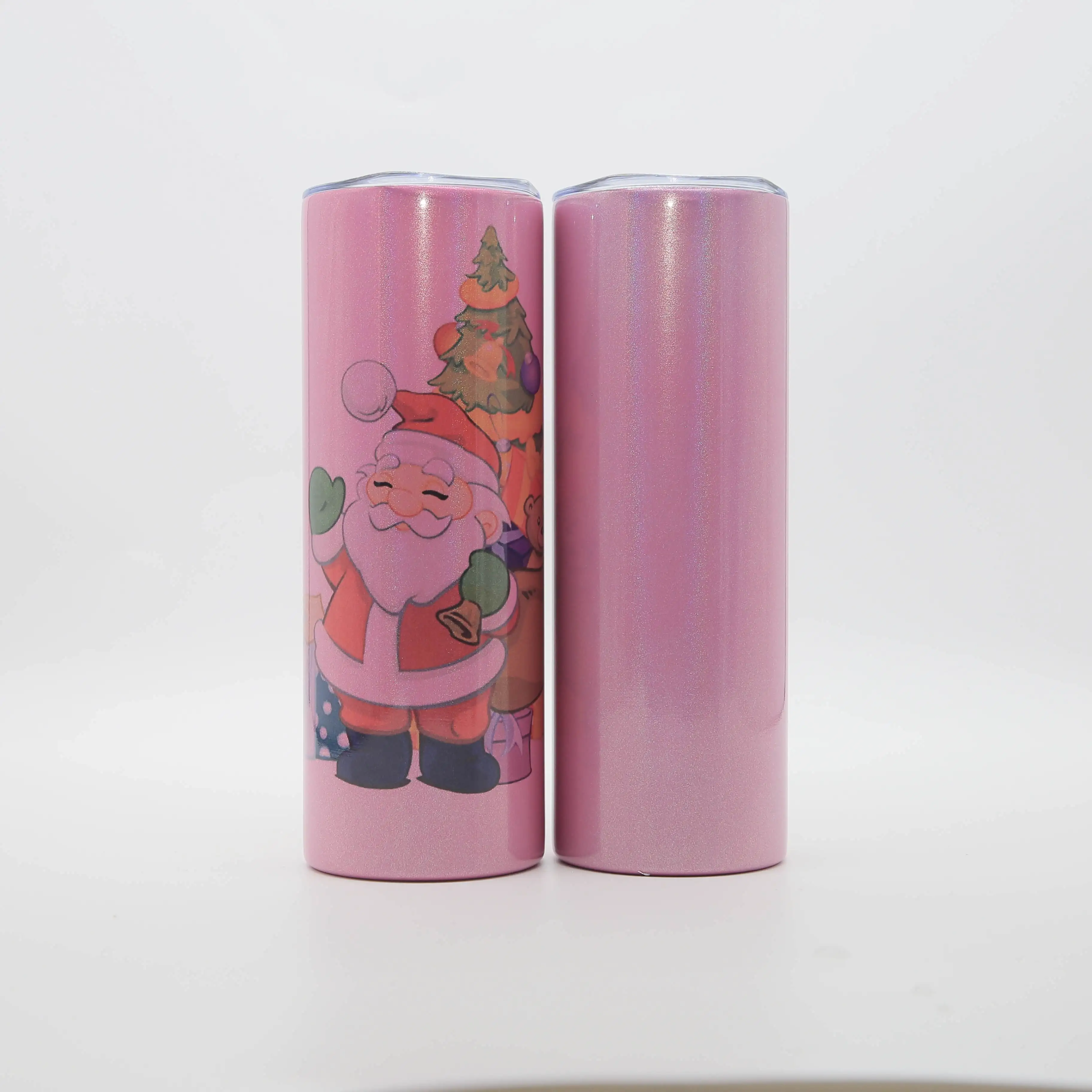 

Free shipping Sublimation Blank 20oz Glitter Rainbow shimmer Skinny Tumbler vaccum insulated straight tumbler, Customized color