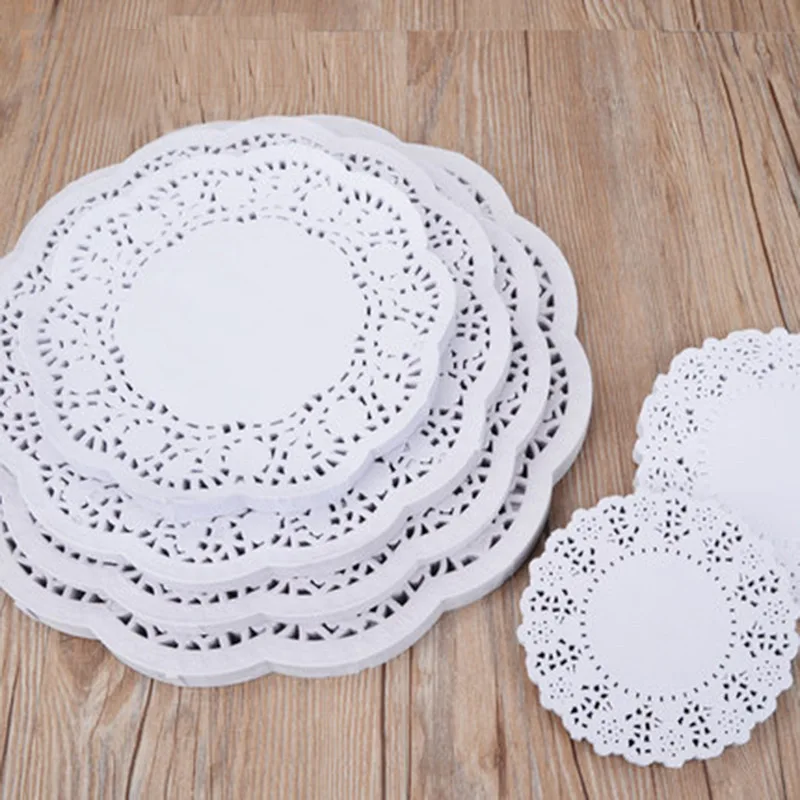 

New Arrival Durable Quality White Food Grade Round Lace Paper Doilies
