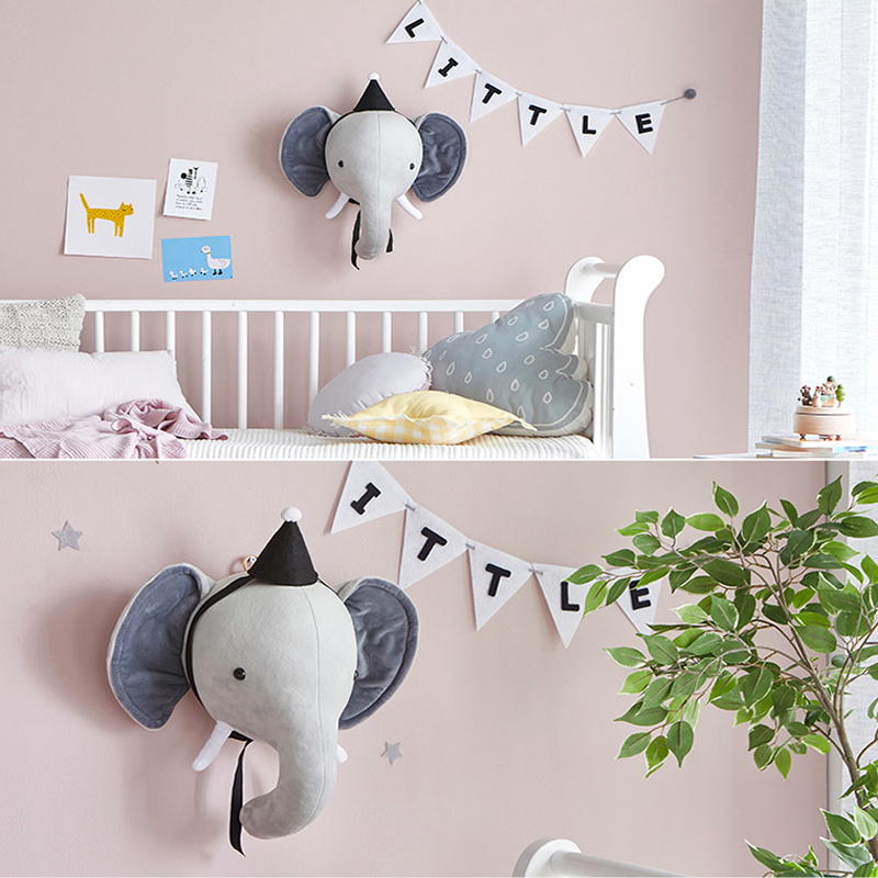 

Nordic Wall Hanging Home Decoration Plush Felt Animal Head