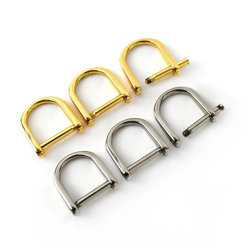 

Meetee G8-3 Bags Rings Belt Hanger Mini D Buckle Ring Horseshoe Handbag Hardware Accessories, Gold,silver,gun black,light gold