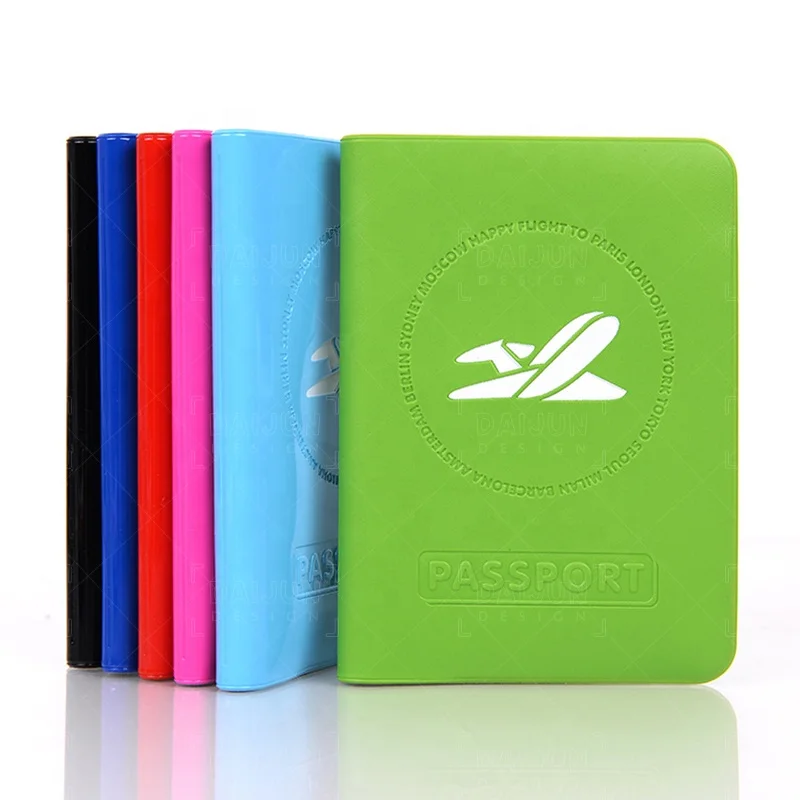 

Promotional Travel Items Luggage Sets Short PVC Personalized Passport Holder Custom Passport Holder Cover, Customized color