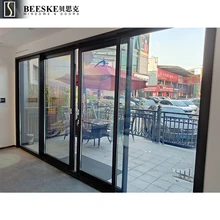 Chine Usine Oem Largeur Standard S&eacute;curit&eacute; Commerciale Profil En Aluminium Porte Coulissante En Verre