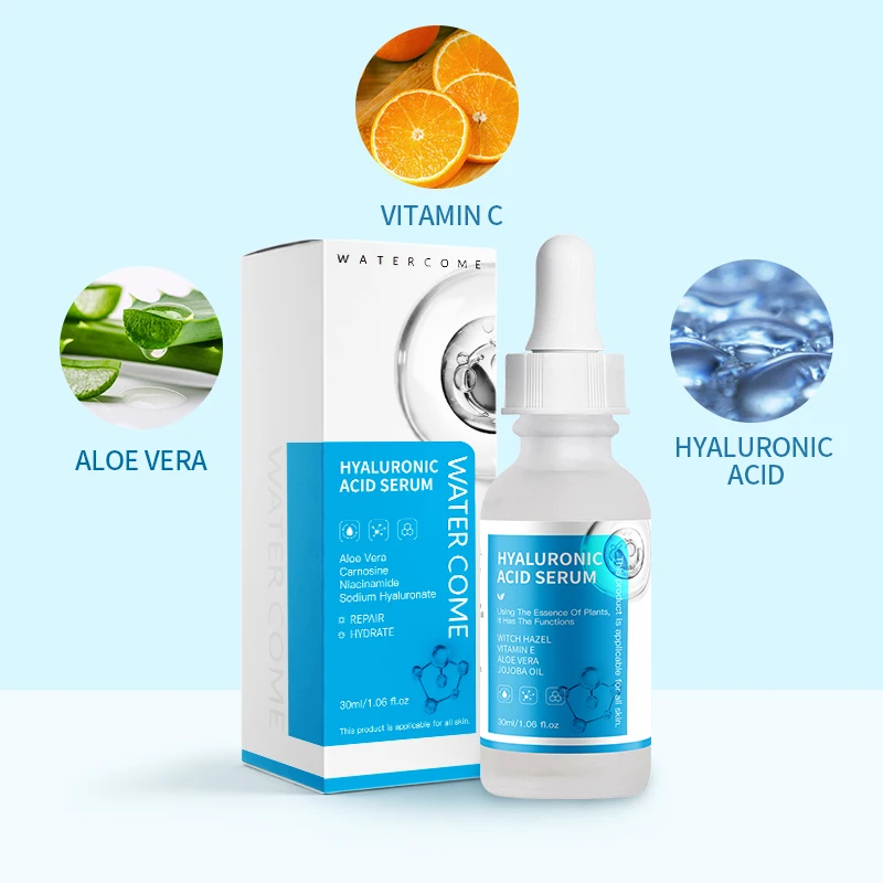 in stock wholesale  30ml whitening moisturize skincare anti aging hyaluronic acid vitamin c face serum