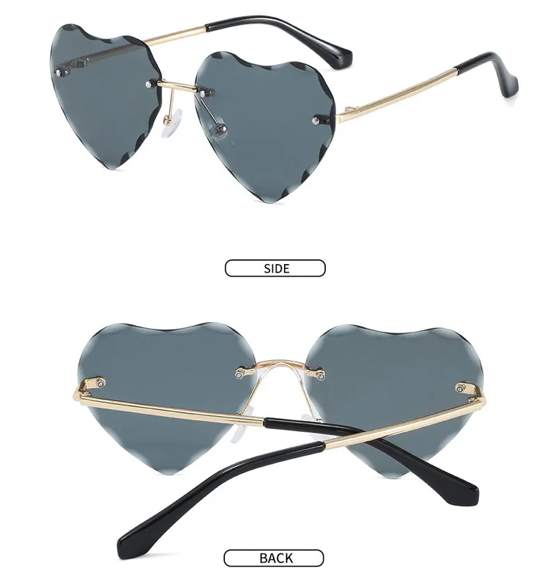 

Direct Wholesale Hot Selling Glasses New Heart-shape Rimless Korean Fashion Children Sunglasses, Choose