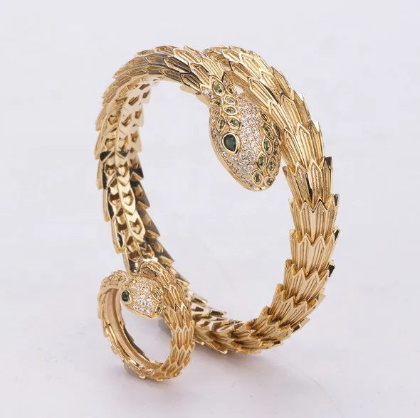 

New Arrival 3D Snake Bracelet and Snake Rings in 925 Sterling Silver or Brass
