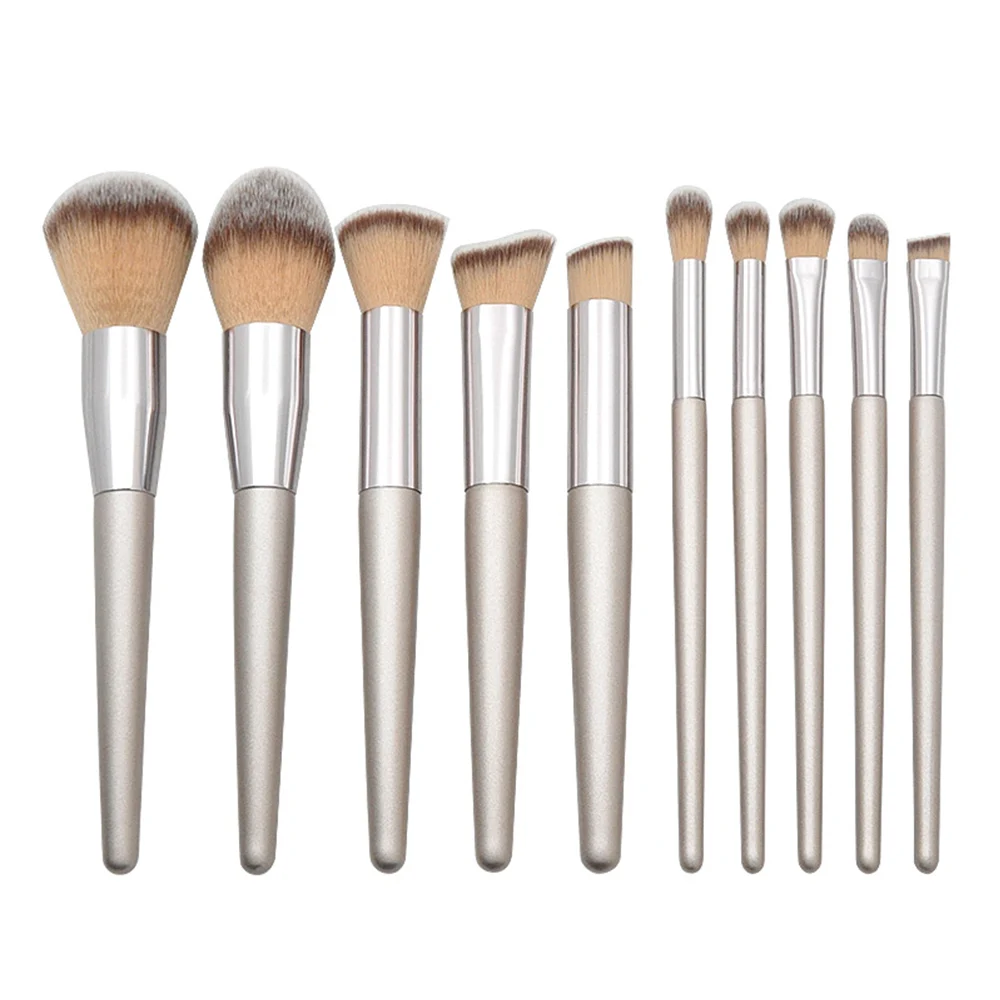 

Vendor Free Sample Makeup Brushes Cosmetic Make Up Brush Private Label Wholesale Makeup Supplier, Champagne handle/oem