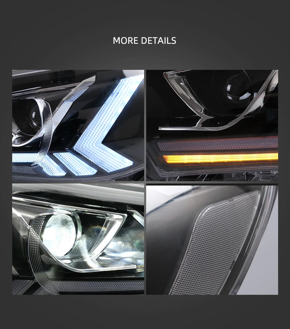 Vland factory high quality  for car lamp for  TOYOTA HILUX headlight 2015 2016 2017 2018 2019 LED Head lamp with plug and play