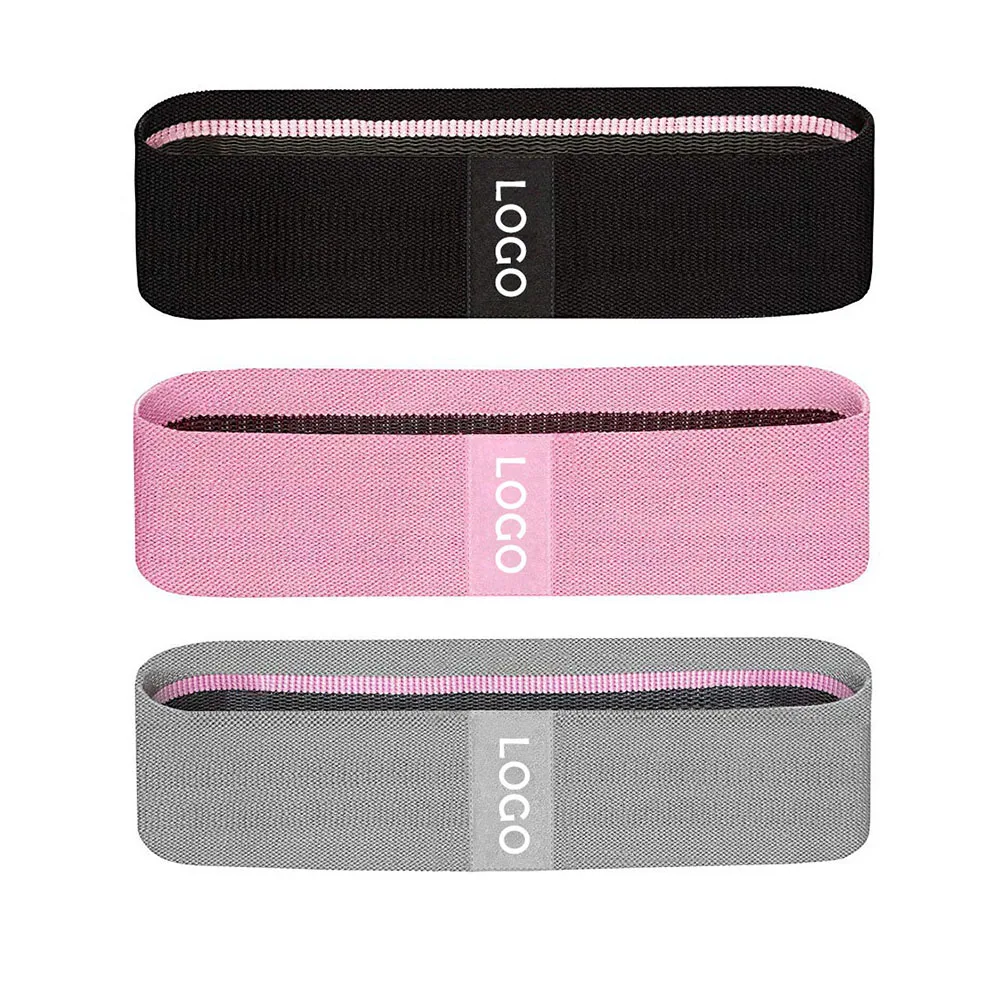 

Strength Fabric Booty Bands: Fabric Resistance Bands for Legs and Butt: 3 Pack Set. Perfect Workout Hip Band Resistance, Black,pink,gray or stock color