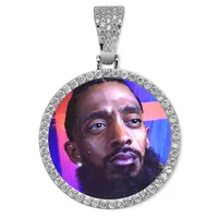 

Customized Zircon Hiphop Photo Memory Medal Pendant Jewelry Necklace