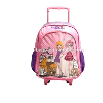 girls school trolley bag