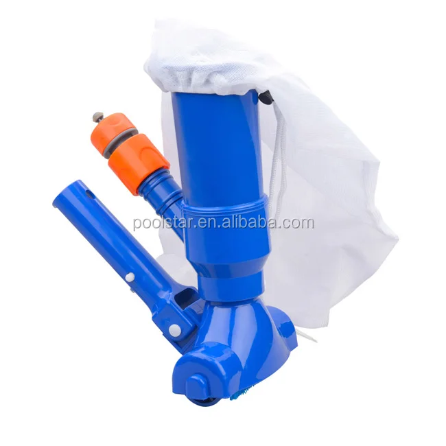 

Economy portable cleaning tool underwater leaf eater pool accessories vacuum jet cleaner with long handle&adapter&wheels, Blue with white with orange