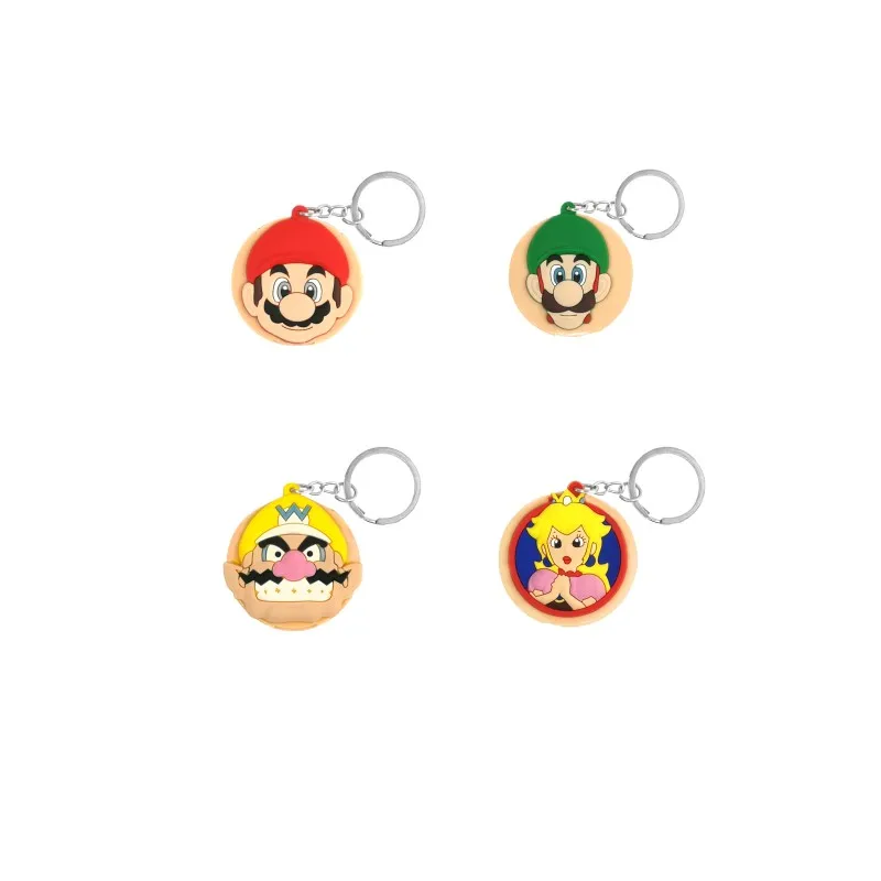 

Custom Super Mario PVC Cartoon Key Cover Ring Keychains for Protective Key Holder Control Dust Car Home Accessories Supplies