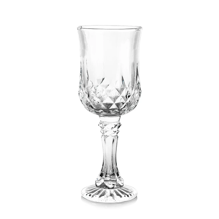 

crystal water juice wine goblet glasses vintage royal style 12oz wholesale glass goblets gift set, Transparent clear