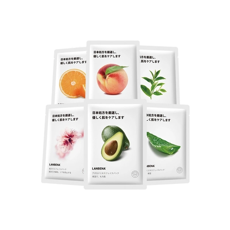 

LANBENA fruit series avocado nourishing facial mask set skincare