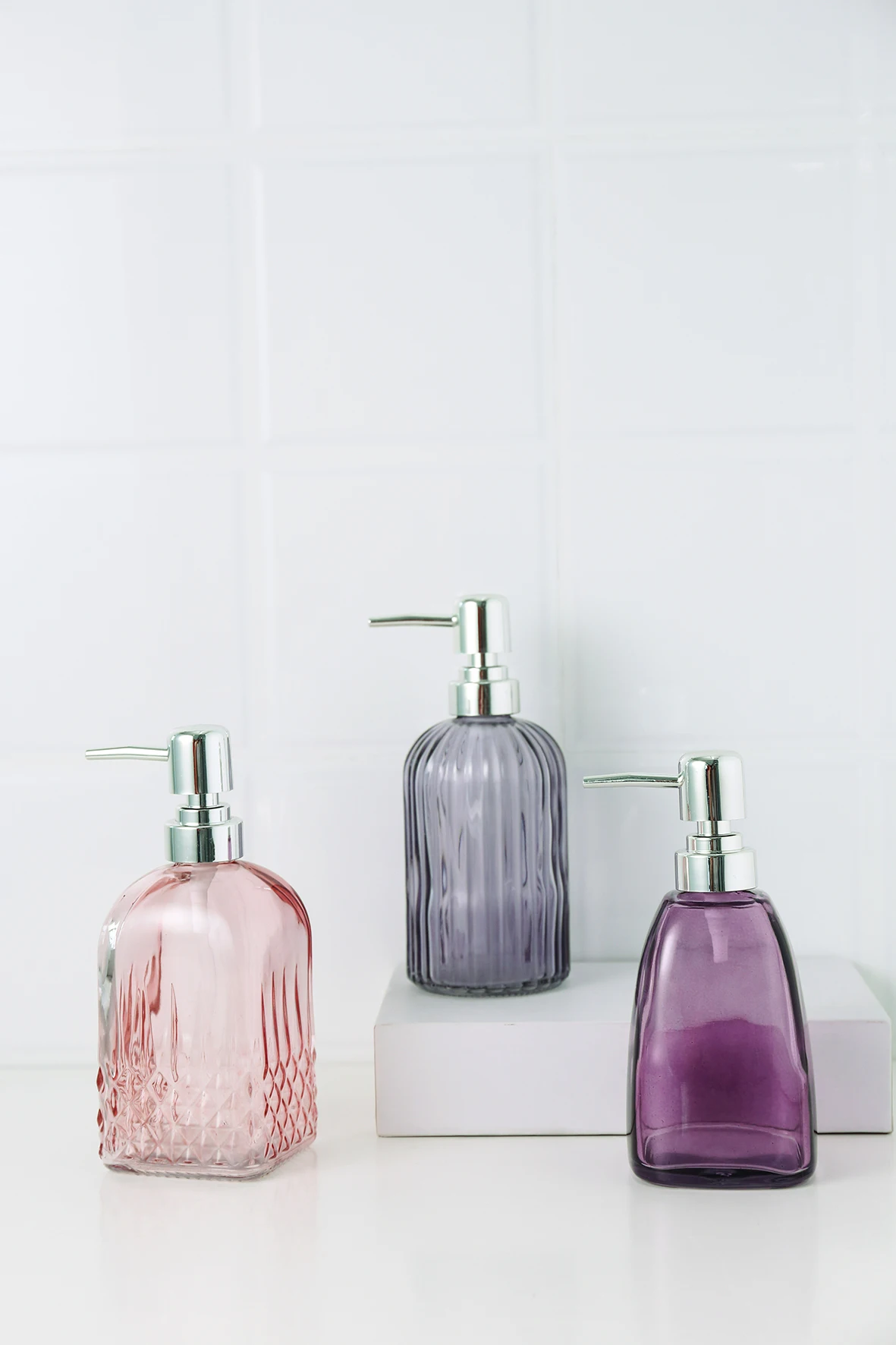 Bathroom Glass Liquid Soap Dispenser - Buy Glass Soap Dispenser,Fancy