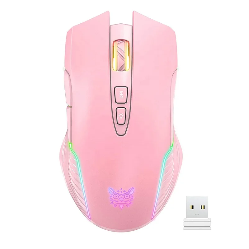 

ONIKUMA CW905 Ergonomic Inalambrico Gamer Mice 2.4G Pink Wireless Gaming Mouse For Girls Use