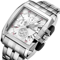 

Luxury Mens Square Dial Megir 2018 Chronograph Sport Quartz Watch