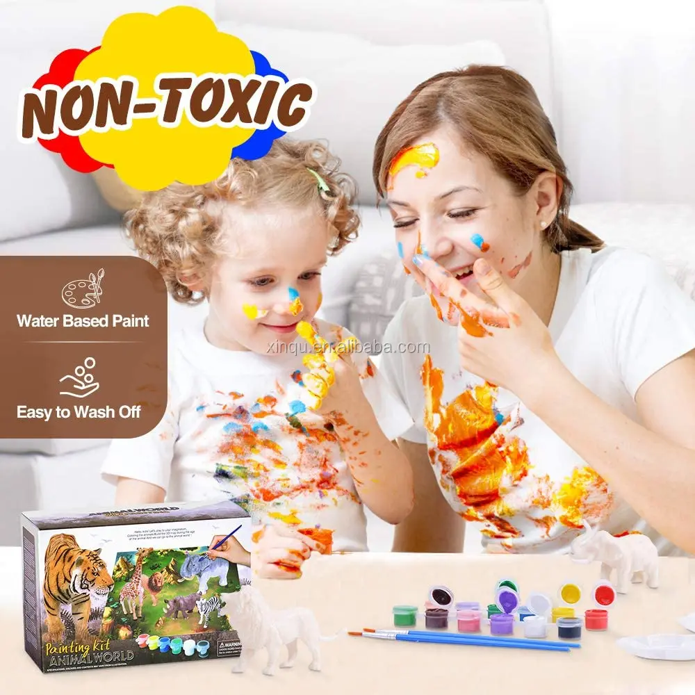 3d Painting Animals Arts And Crafts Decorate Your Own Zoo Animals