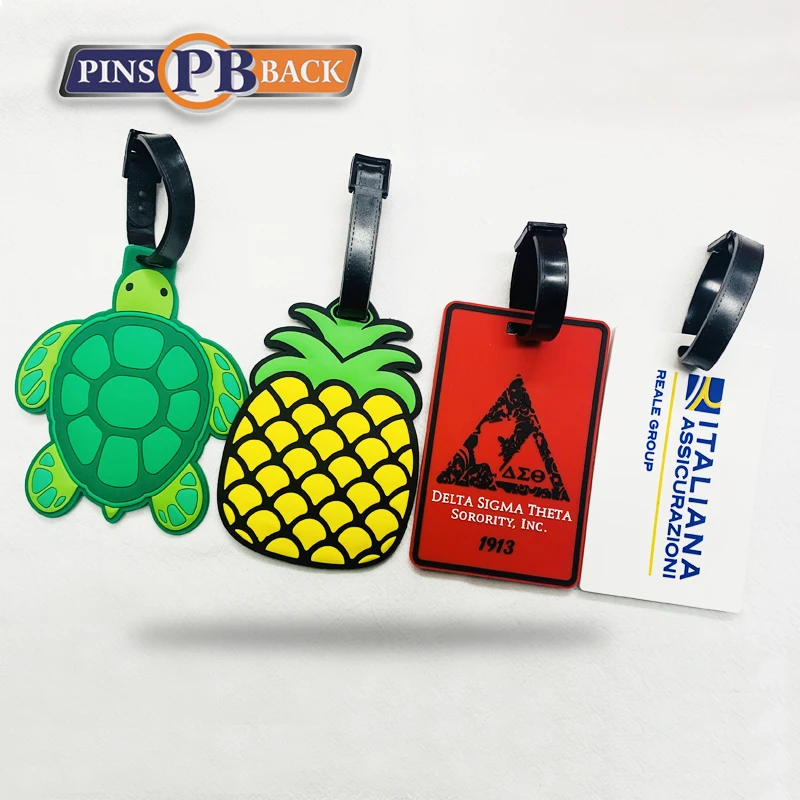 

Custom Travel Luggage tag silicone and baggage identification labels ID silicone tag for bag suitcase name sticker