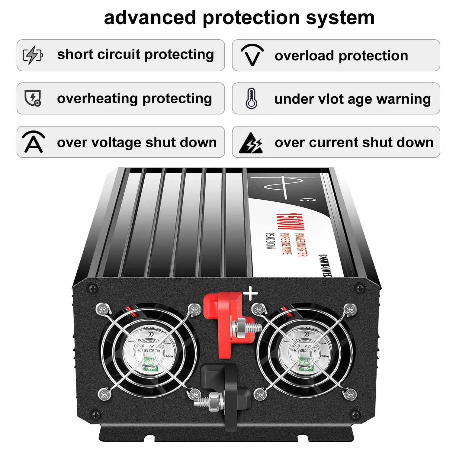 1500w Dc 12v 24v 48v To Ac 110v 120v 220v 230v Solar Power Inverter