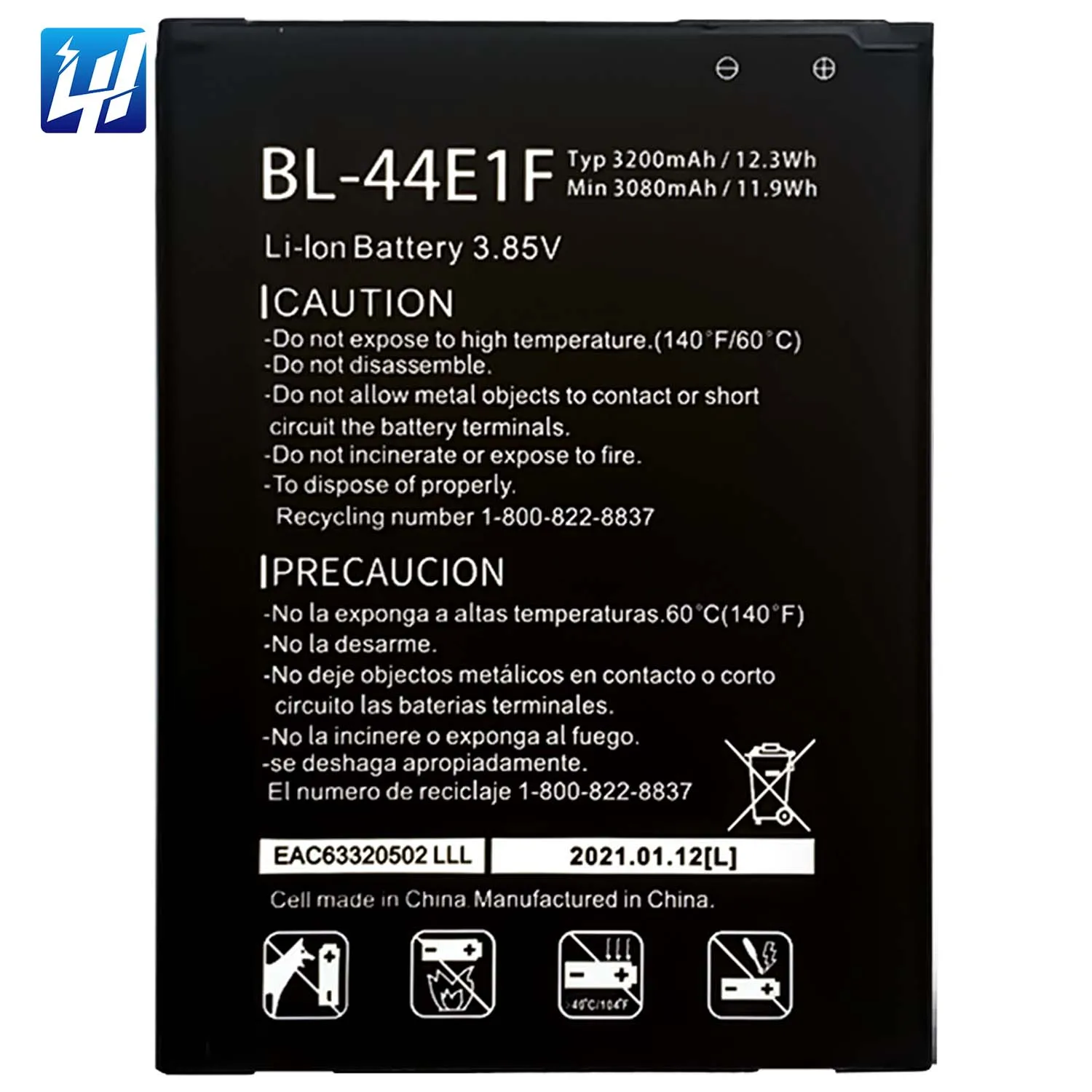 

BL-44E1F High quality mobile phone battery for LG V20 H990 H918 H910 LS997 US996 VS995 F800L F800S F800K H915 H910PR