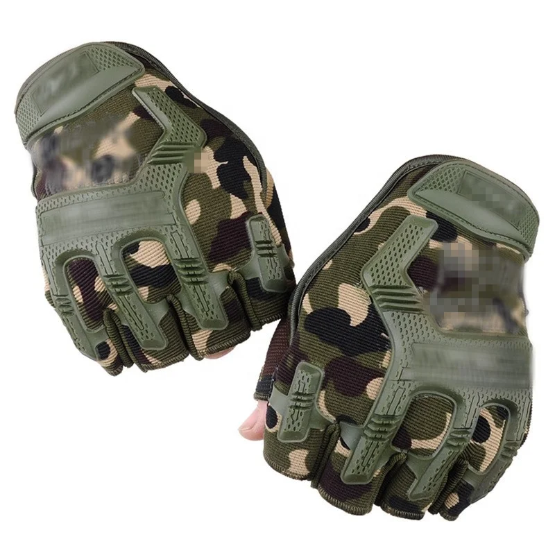 

TY Fingerless Tactical Gloves Camouflage Military Mittens For Fitness Anti-skid Motorcycle Men Women Half Finger Gloves