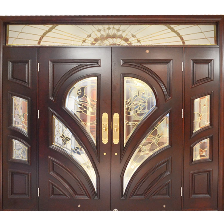 Modern Exterior Double Solid Wooden Front Entry Doors Home Outside Teak Wood Main Entrance Door Designs For Houses Buy Teak Wood Main Door Designs Main Door Designs Double Door Main Entrance Door Product