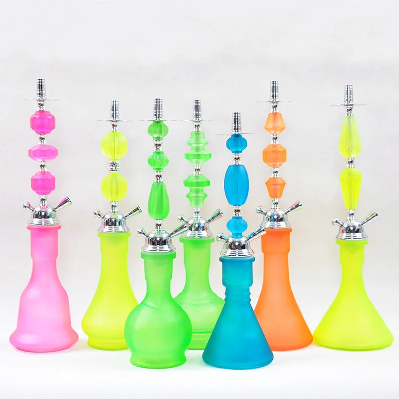 

Plastic fast dispatch portable exotic narguile gold hookah shisha travel size glass base hookah plastic set acrylic decoration, Mixed color